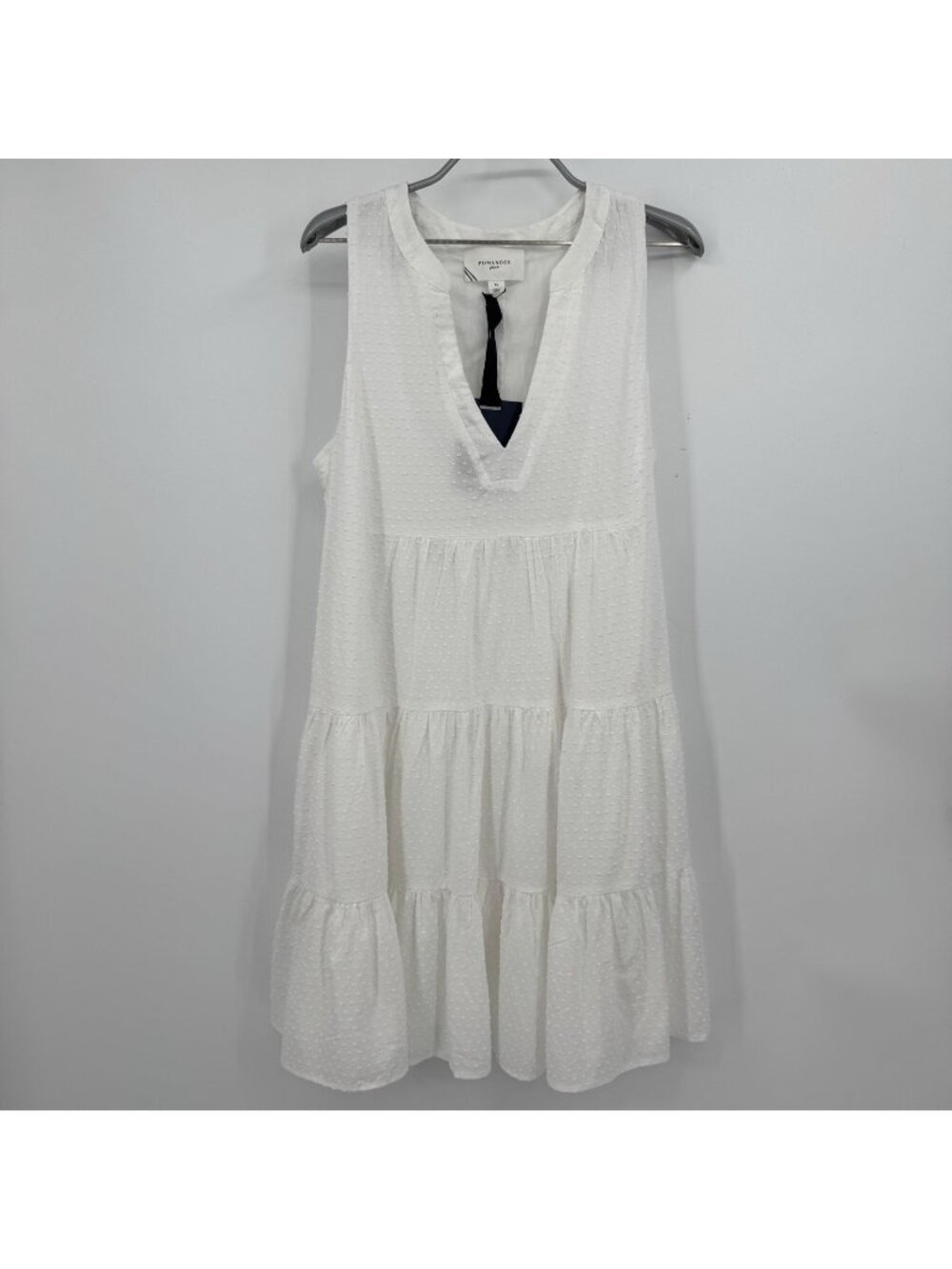 Pomander Place by Tuckernuck White Swiss Dot Sleeveless Kenzo Dress size M NWT